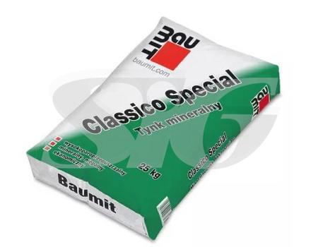 Tynk mineralny BAUMIT CLASSICO SPECIAL 1,5 mm 25 kg (42 szt./paleta) 