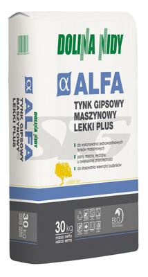 Tynk gipsowy maszynowy DOLINA NIDY ALFA kremowy lekki 30 kg (40 szt./paleta)
