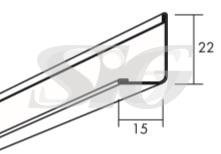 Profil przyścienny ECOPHON CONNECT biały 15/22/3000 mm (25 szt.) 