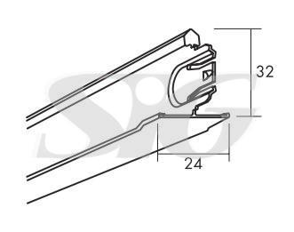 Profil poprzeczny do sufitów podwieszanych ECOPHON CONNECT T24 32/24/1200 mm (36 szt.) 