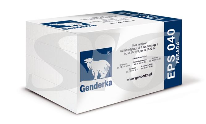 Styropian fasadowy GENDERKA EPS 040 FASADA λ=0,040 W/mK 100/500/1000 mm (0,300 m3)