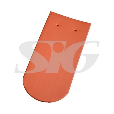 Dachówka ceramiczna karpiówka podstawowa półokrągła KORAMIC naturalna czerwień 38,0/18,0 cm