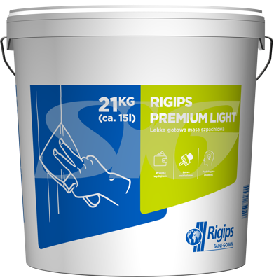 Masa szpachlowa gotowa RIGIPS PREMIUM LIGHT kremowa 21 kg