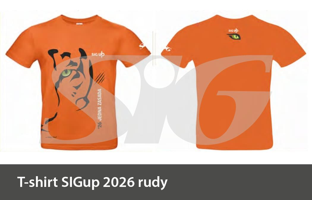 T-Shirt SIGup pomarańczowy