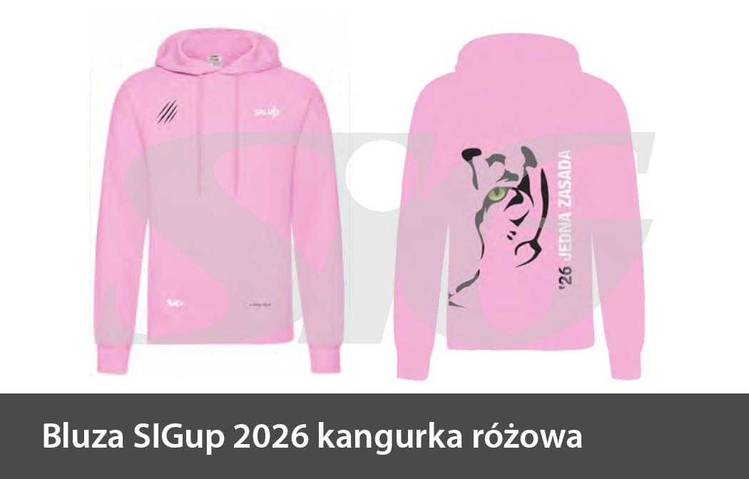 Bluza kangurka SIGup różowa